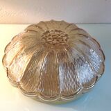 Amber glass ceiling rose by Limburg / vintage 1960s