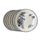 Set of 6 plates Sarreguemines Terre de Fer Model Carmen