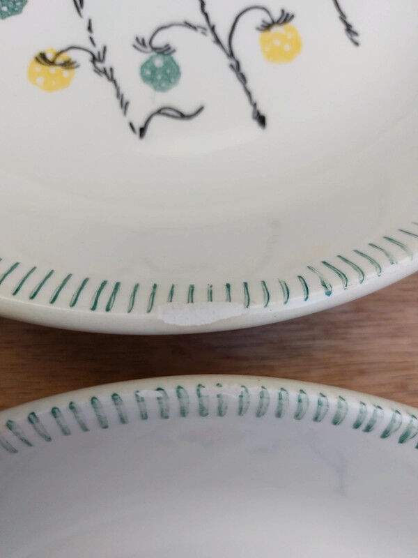 4 assiettes creuses céramique ancienne