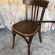 Chair bistrot baumann dark wood 70s vintage #a201