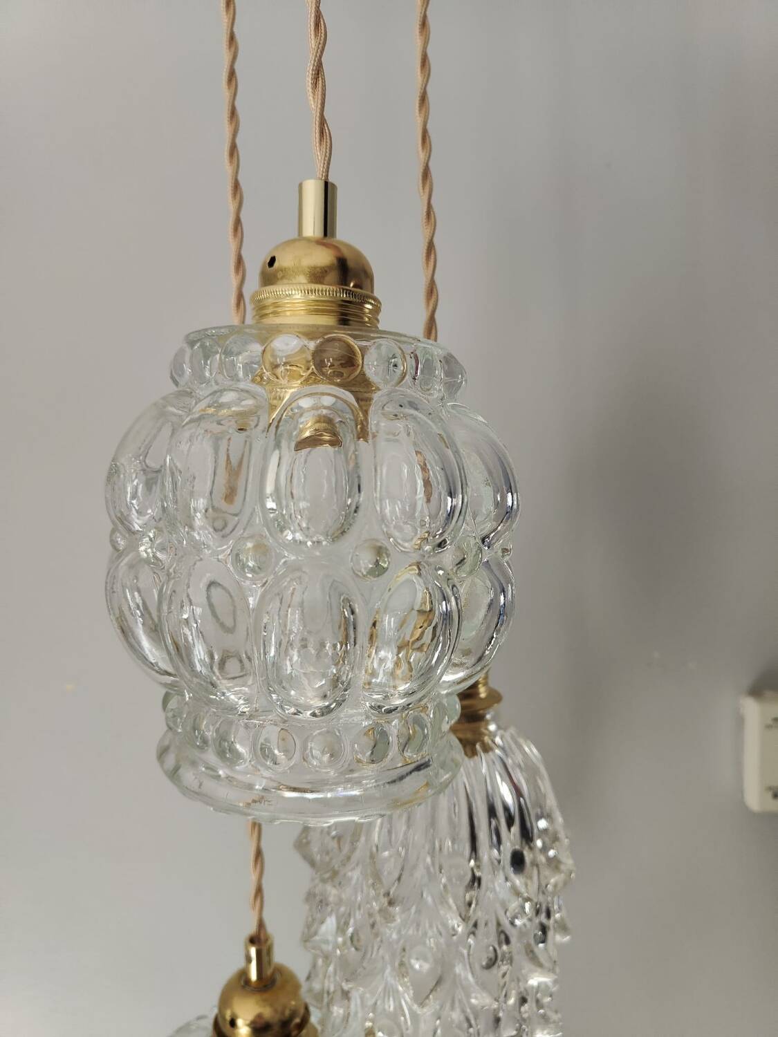 Suspension 3 transparent globes