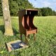 Vintage Dark Brown Wood Side Table - Vinyl Record Book Holder