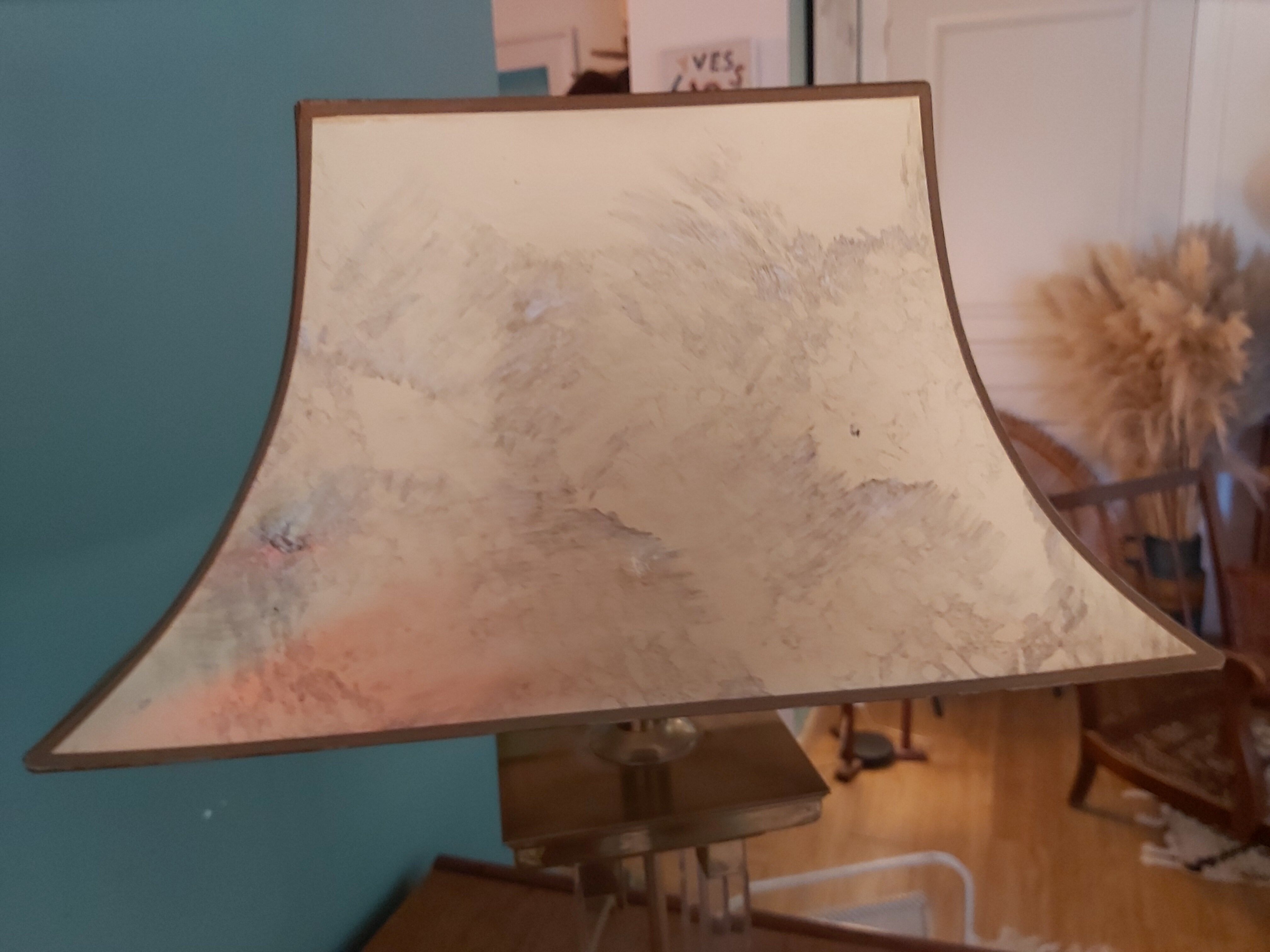 Lamp Le Dauphin in Plexiglas and brass from the 70