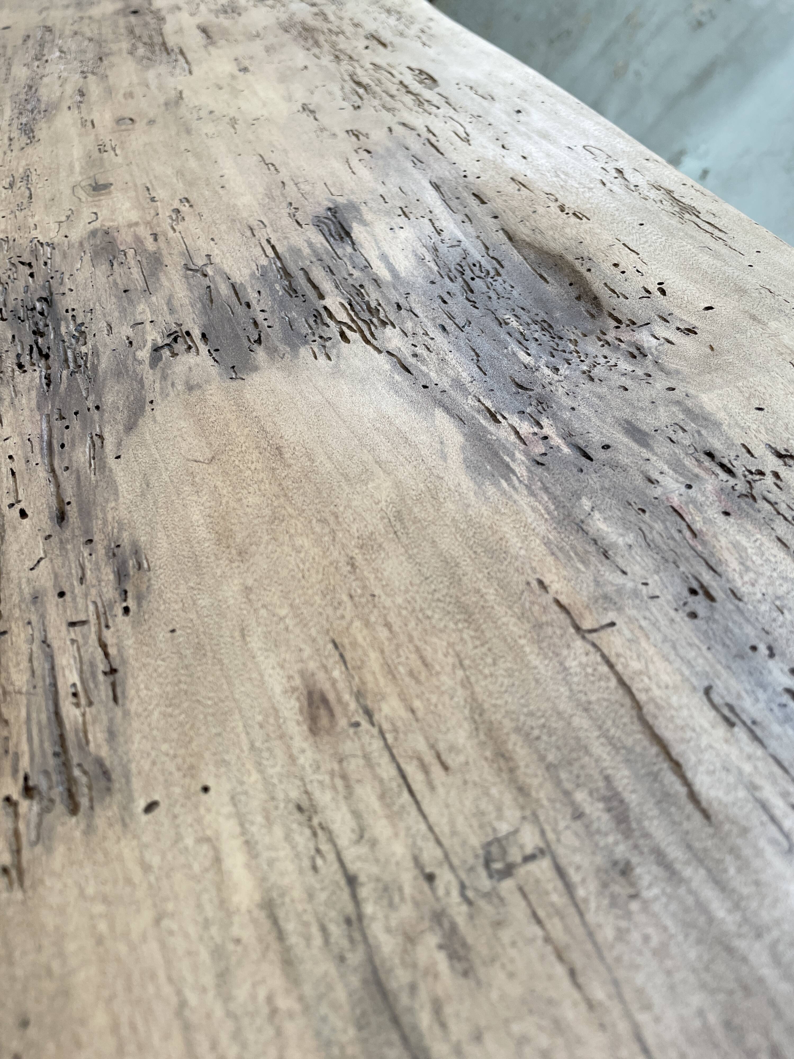 Vintage farm table with spindle legs.