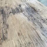 Vintage farm table with spindle legs.