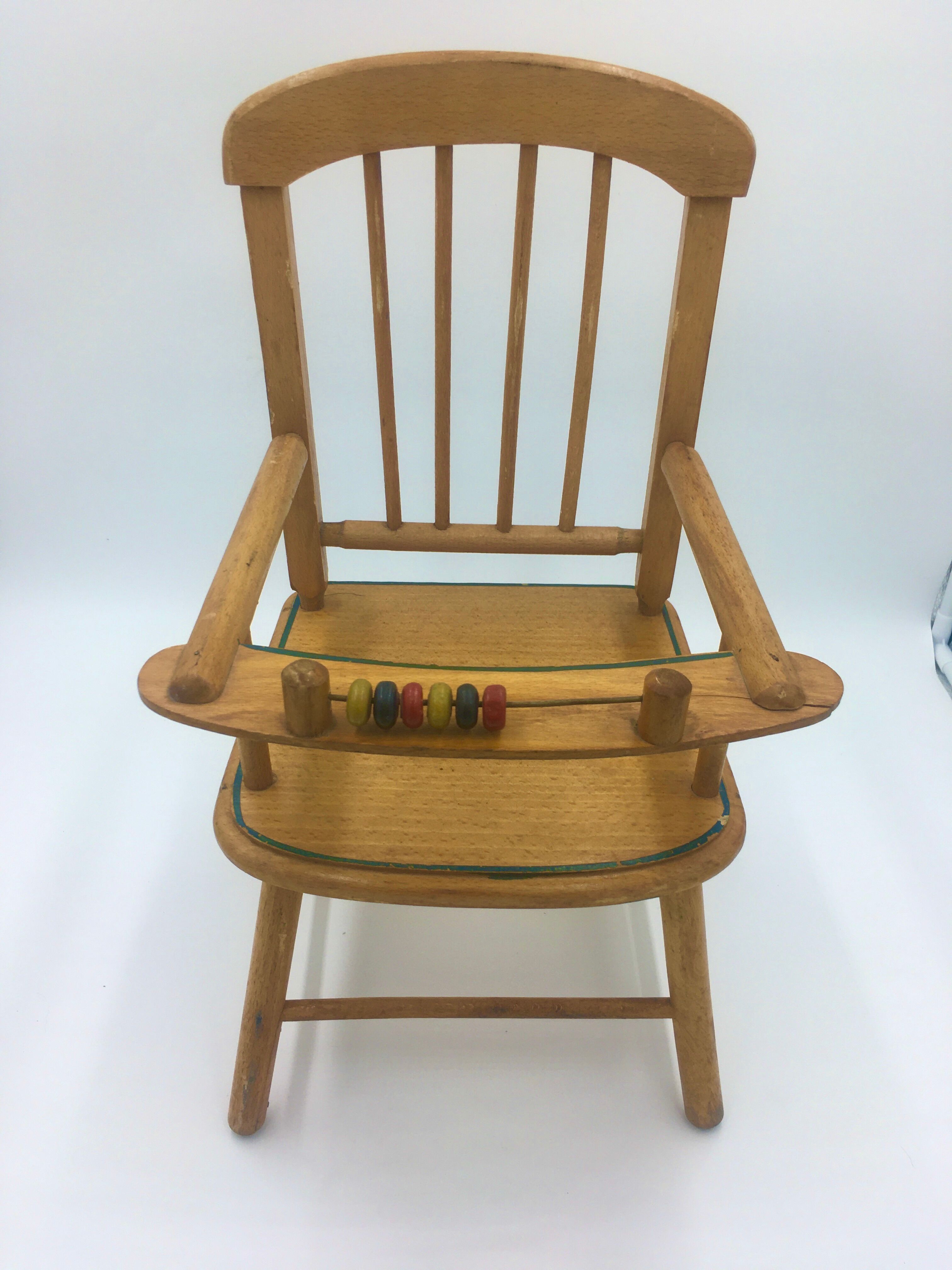 Wooden doll chair