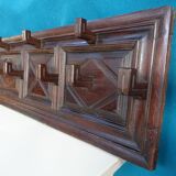 Wall coat rack solid oak 9 hooks