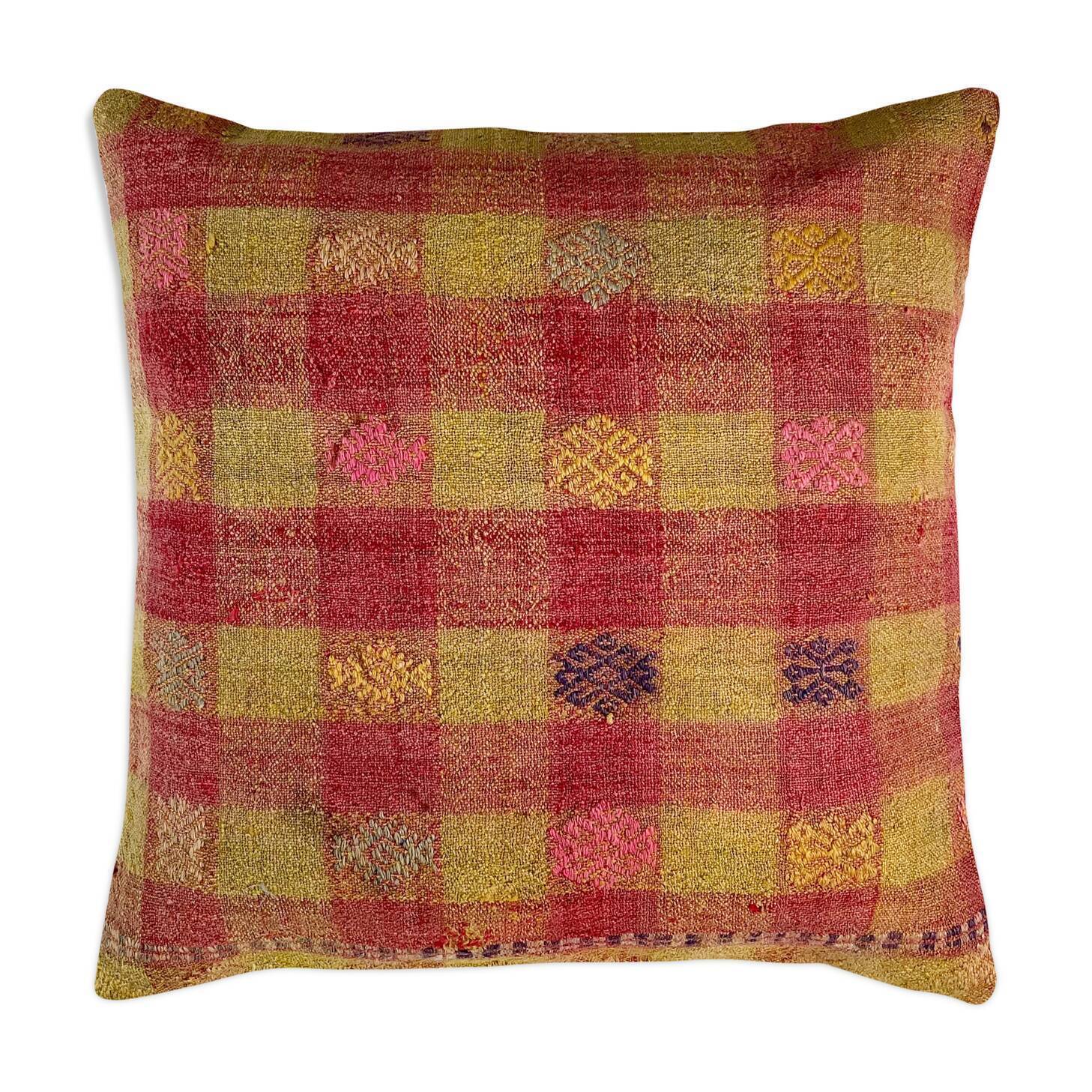 Vintage turkish kilim cushion cover 60 x 60 cm