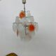 Mid-Century design glass disc chandelier by Vistosi, 1970s