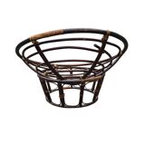 Bamboo and wicker love seat with footrest