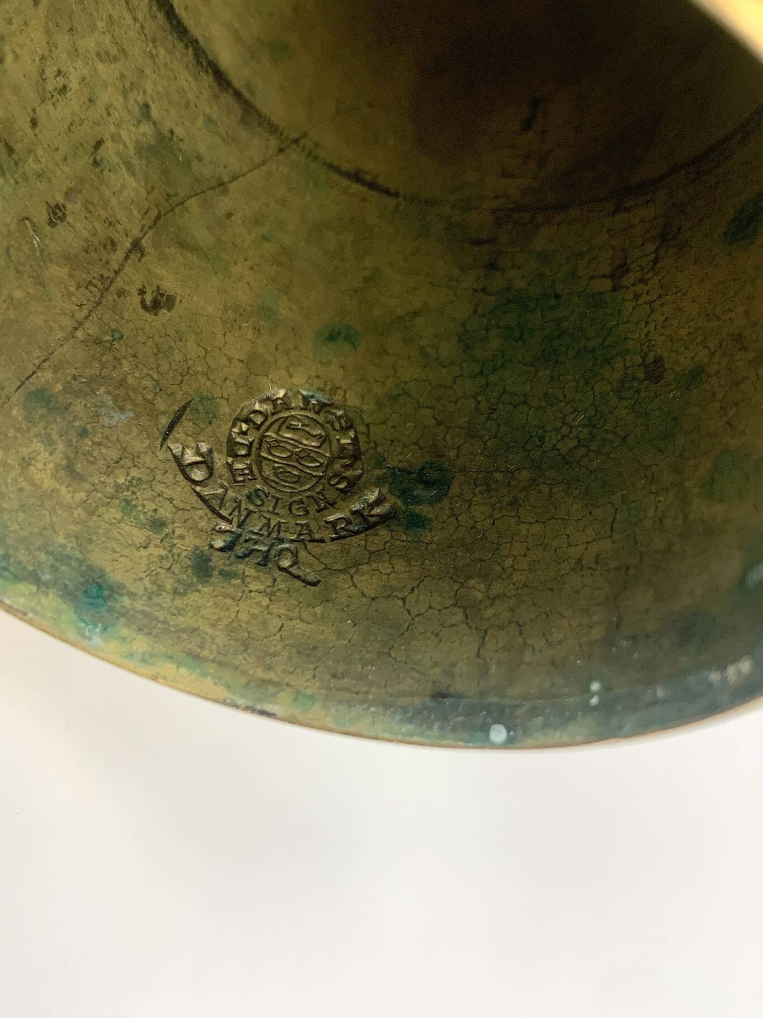 Pair of Scandinavian brass candle holders Jens Harald Quistgaard Dansk Design Denmark 1960-70