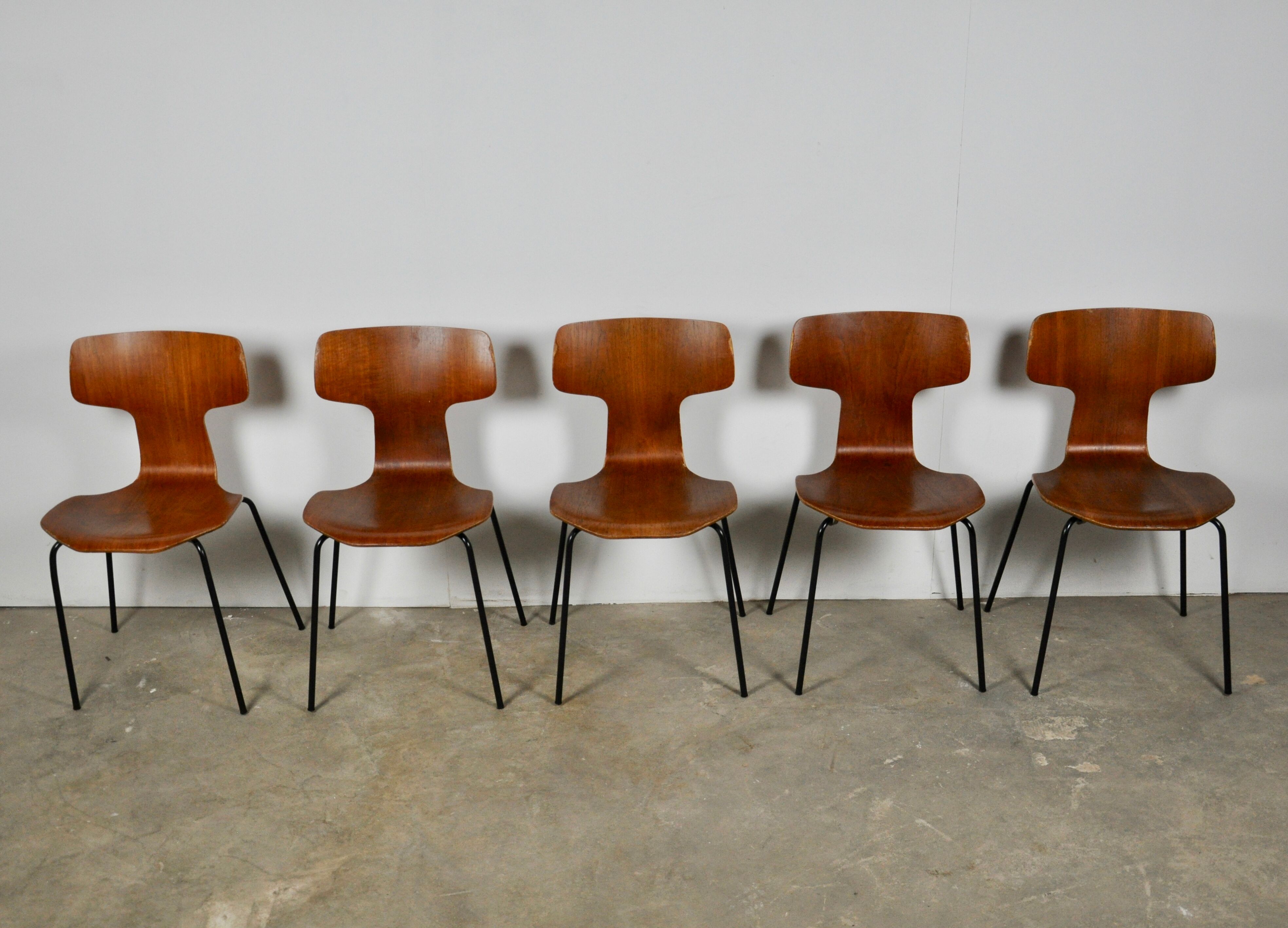 Chaises Hammer par Arne Jacobsen pour Fritz Hansen, 1960