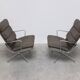 Paire précoce de chaises de salon pivotantes 'EA216' Eames par Herman Miller, années 1960.