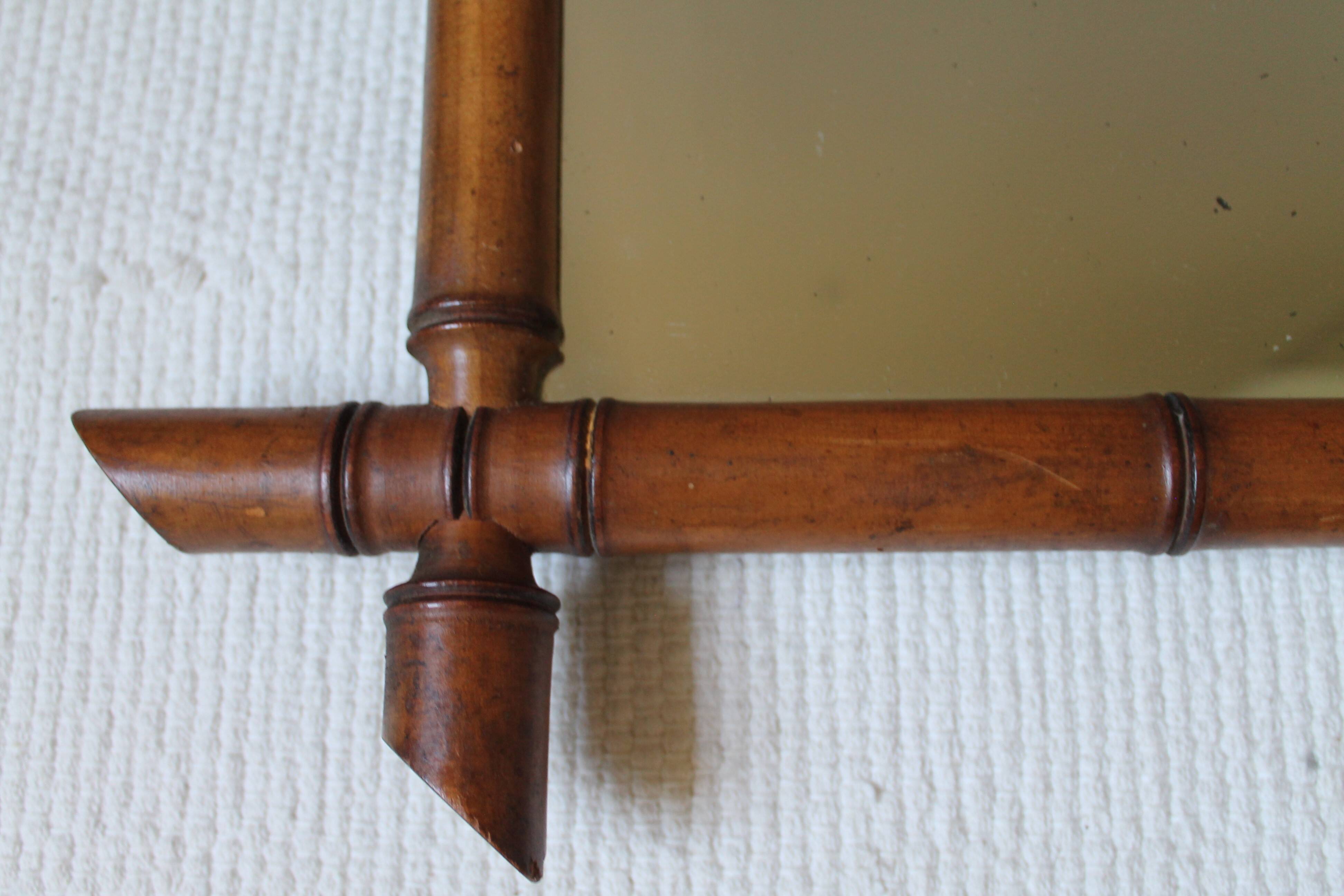 Bamboo mirror 78 x 60 from the 1920s/1930s