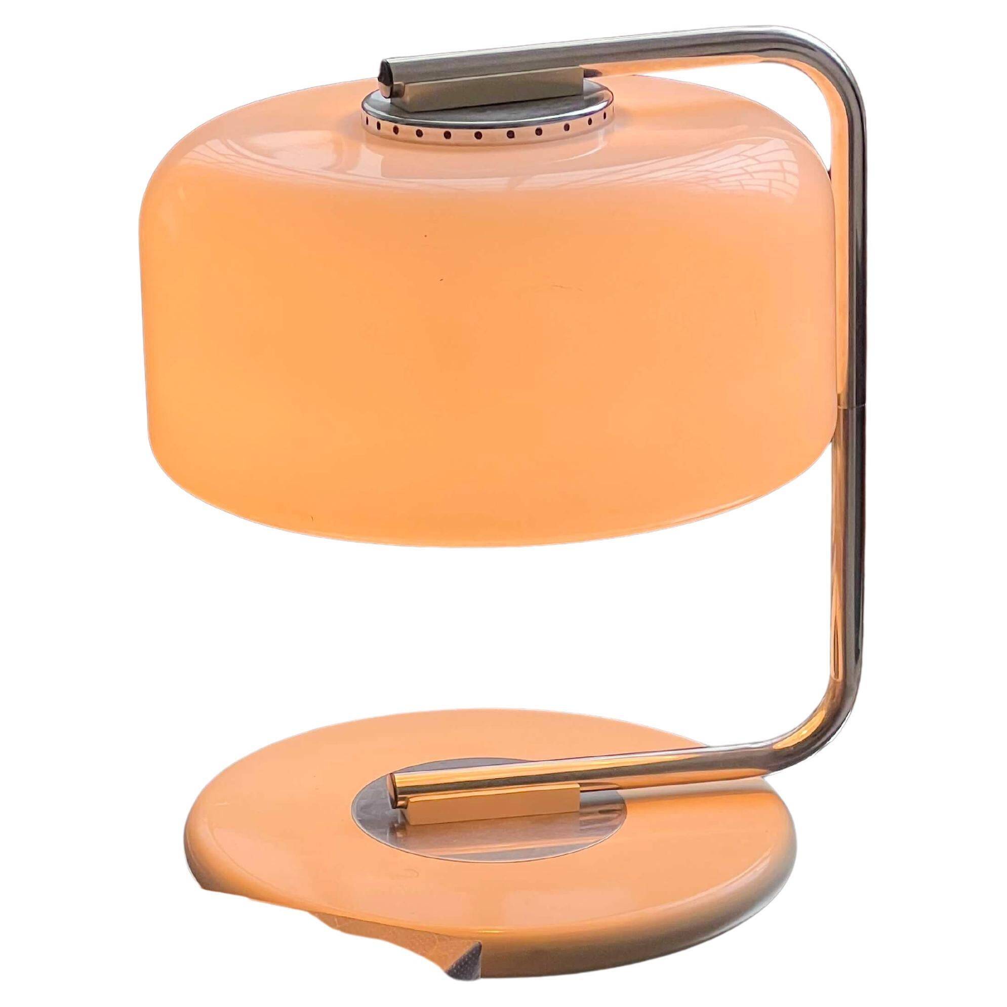 Collectible Space Age Table / Desk Lamp in Steel and Plexiglass Voghera by Zonca
