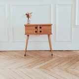 Worker/ Renovated vintage Scandinavian bedside table, 1950s-60s