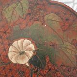 Stool Chinese pedestal table old red lacquer