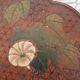 Stool Chinese pedestal table old red lacquer