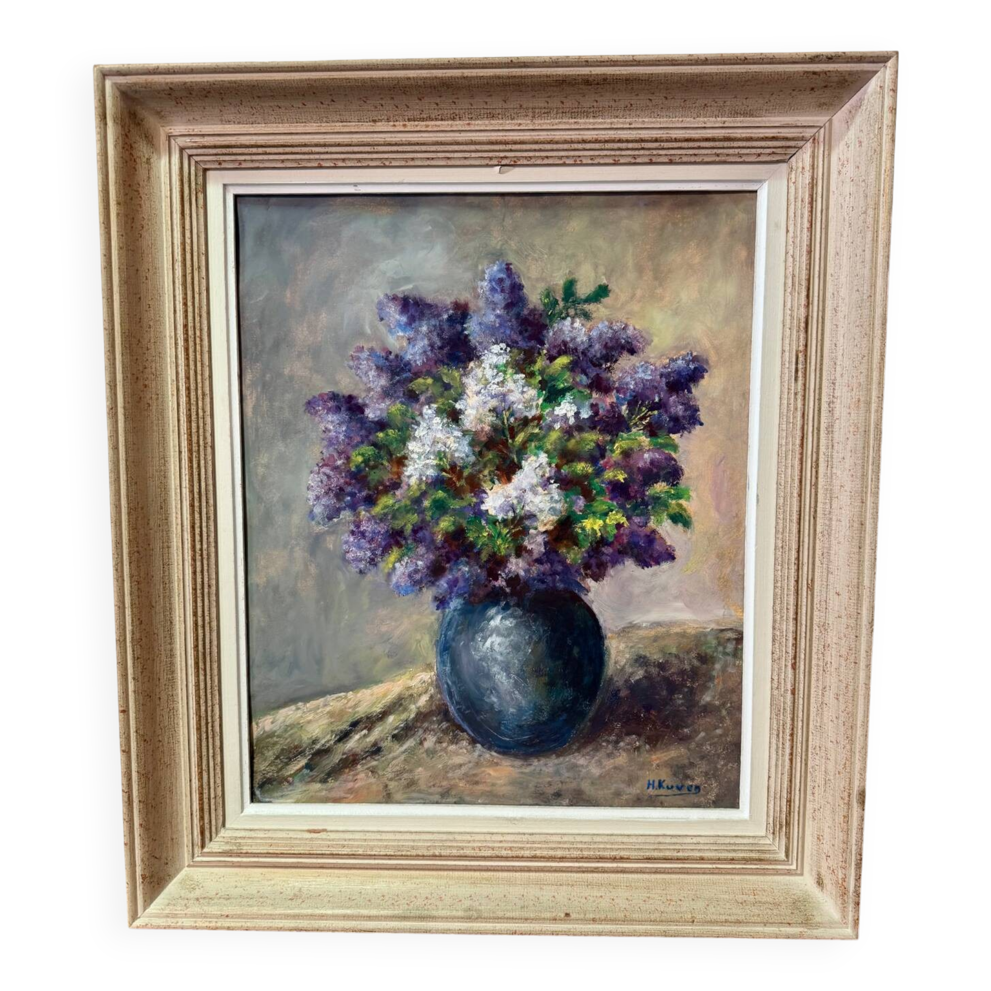 Painting Still Life with Lilacs 20th Century