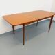 Rectangular dining table in vintage Scandinavian style from the 50s and 60s, made of teak.