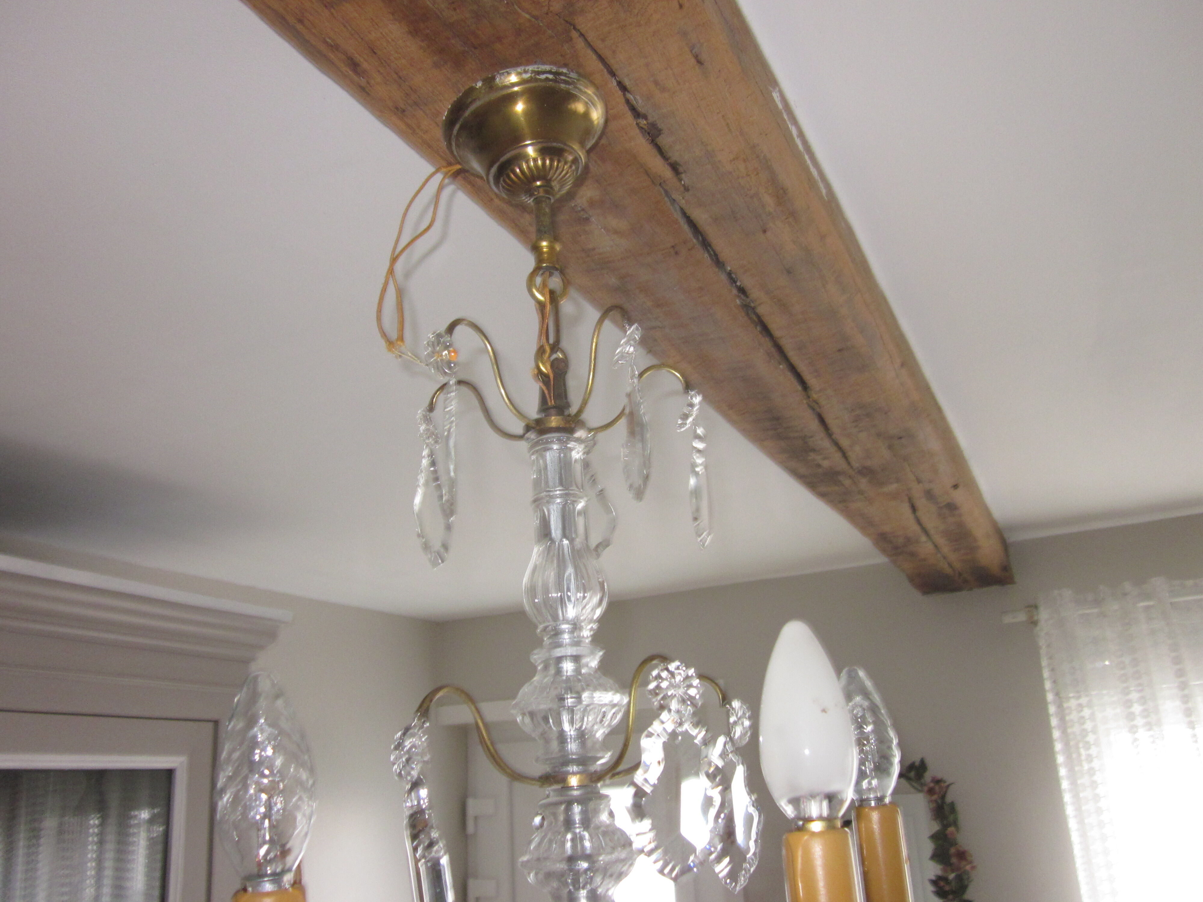 Old stamps chandelier