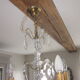Old stamps chandelier