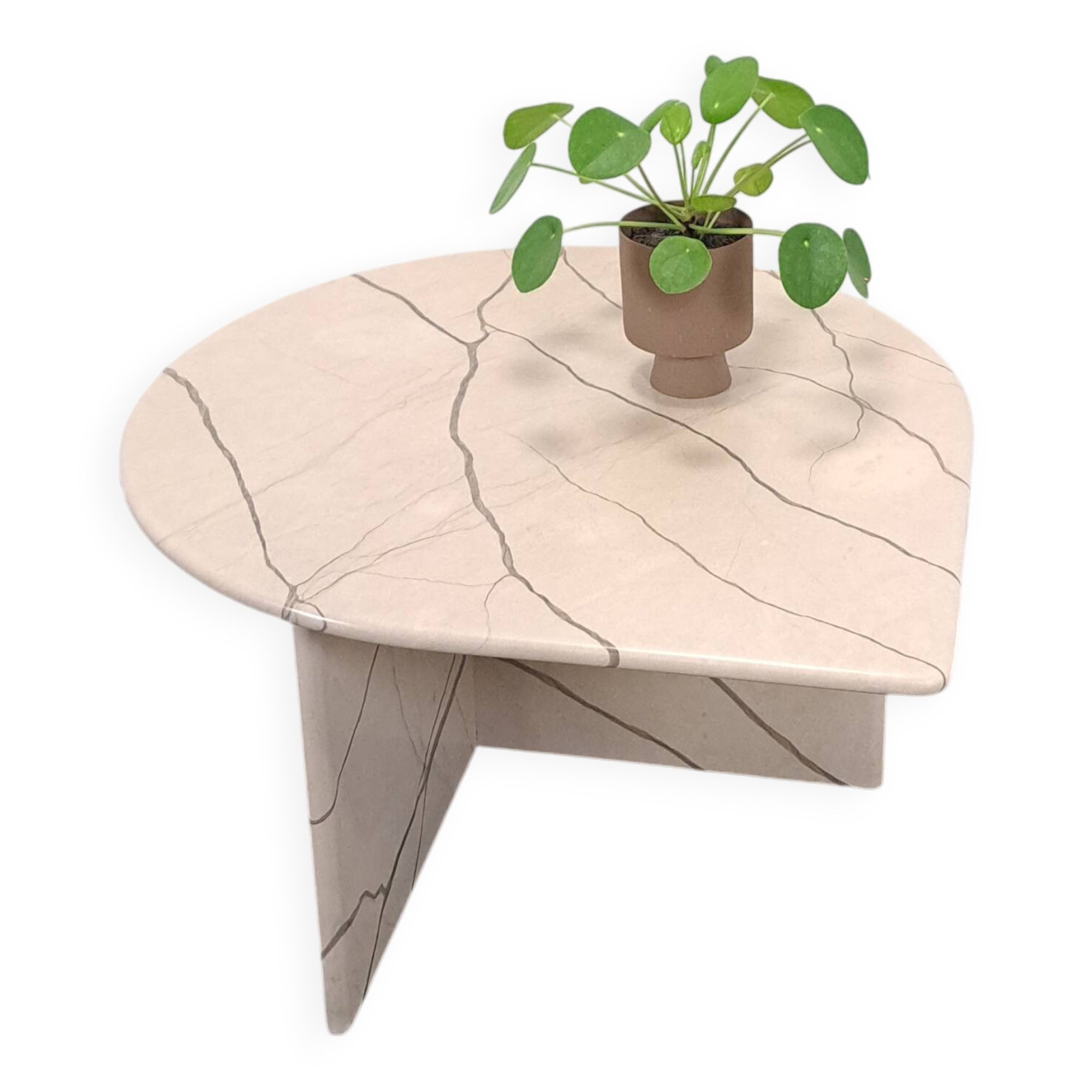 Marmeren druppelvormige tafel