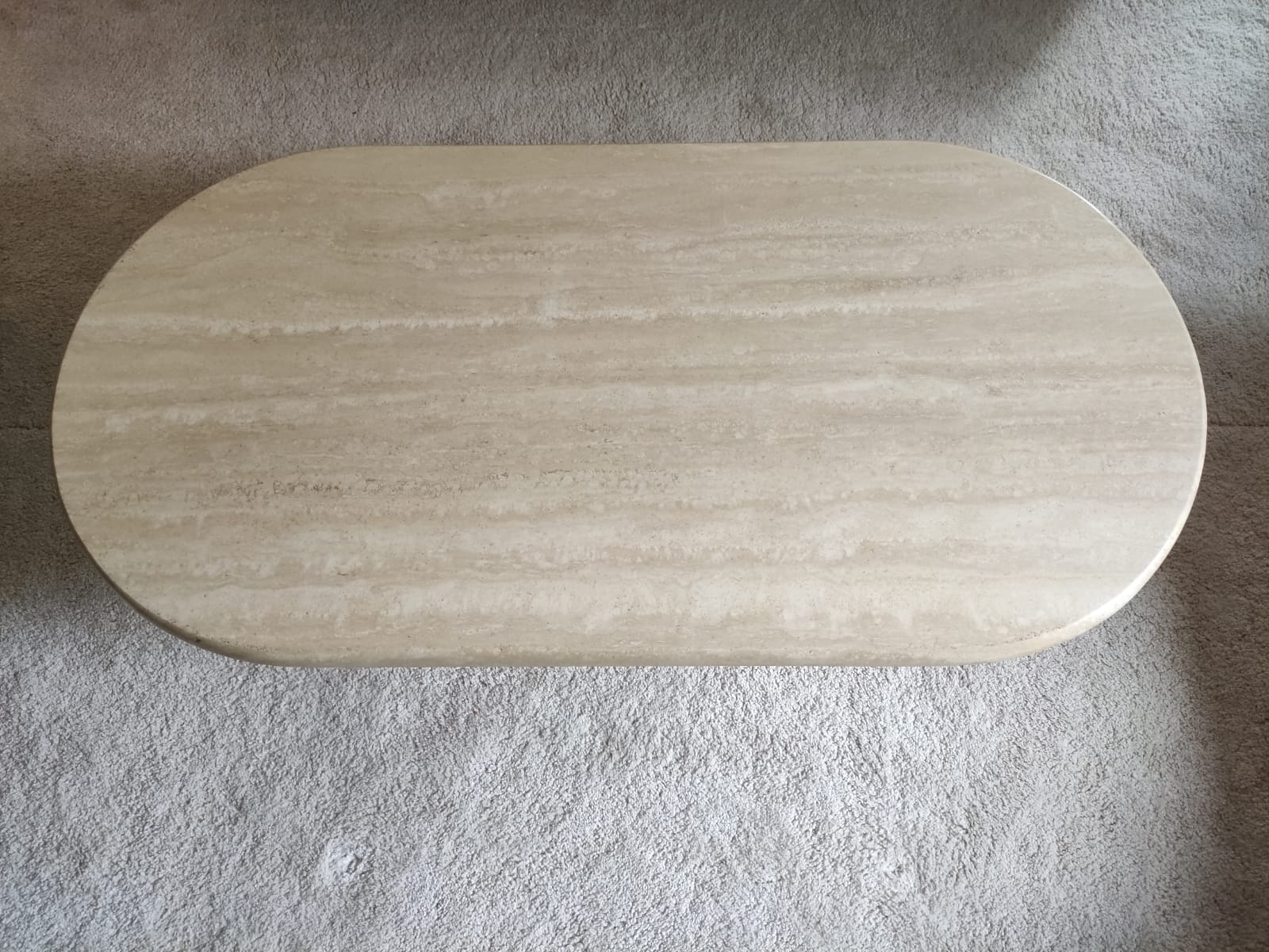 Travertine coffee table