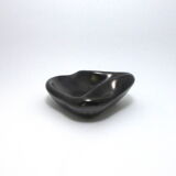 Ashtray in metallic black ceramic around 1950