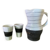 Pitcher and 2 Jacques Innocenti cups