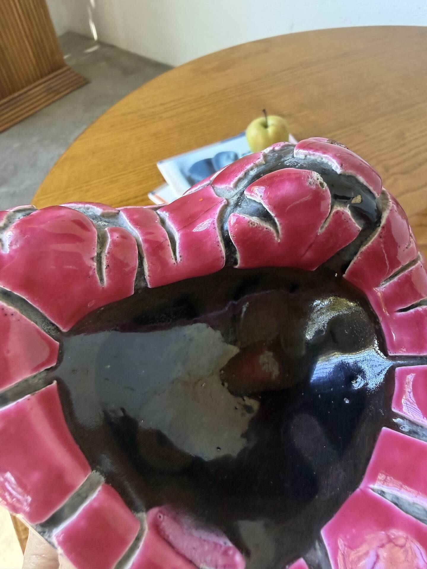 Fatlava style ashtray Vallauris pink