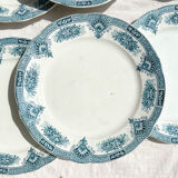 6 vintage flat plates iron earth onnaing model "spring"