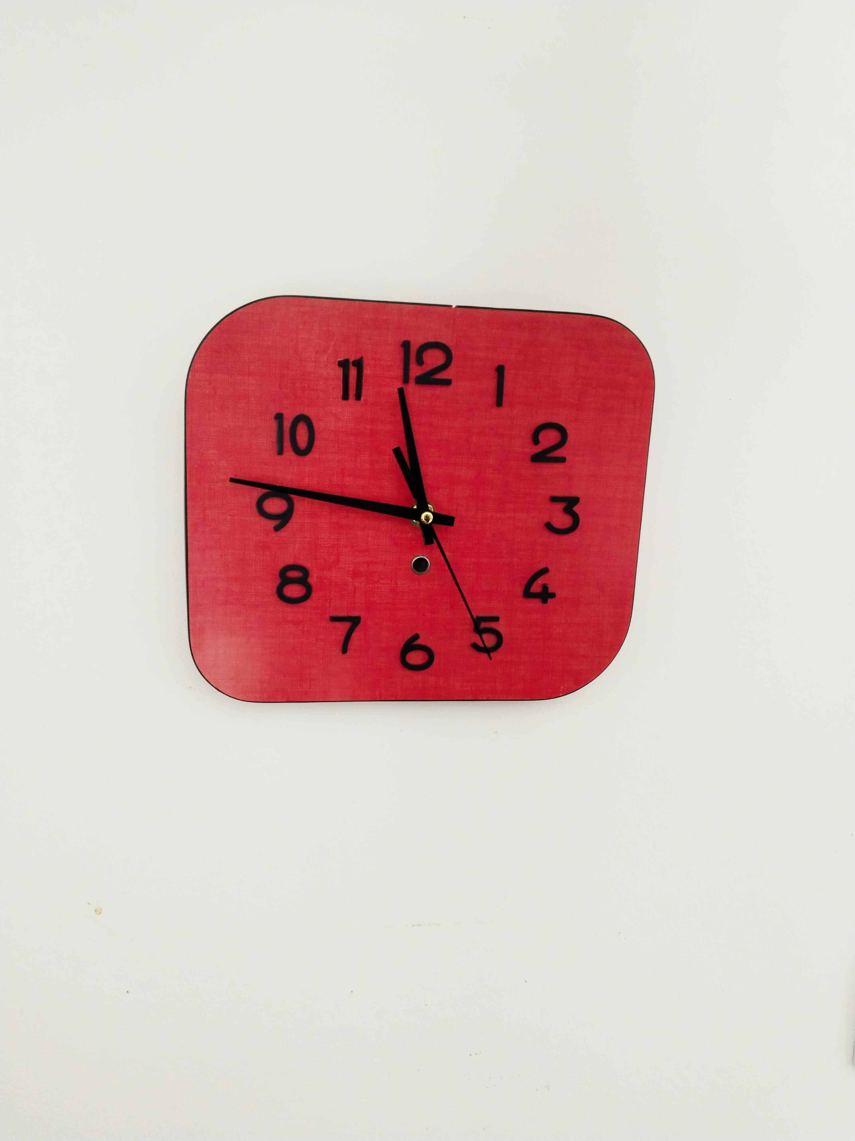 Pendulum in red and black formica, vintage, 1950s, functional