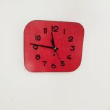 Pendulum in red and black formica, vintage, 1950s, functional