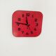 Pendulum in red and black formica, vintage, 1950s, functional