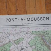 Vintage map of Pont-à-Mousson