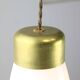 Mid-century Italian Brass and Opaline Glass Pendant Lamp