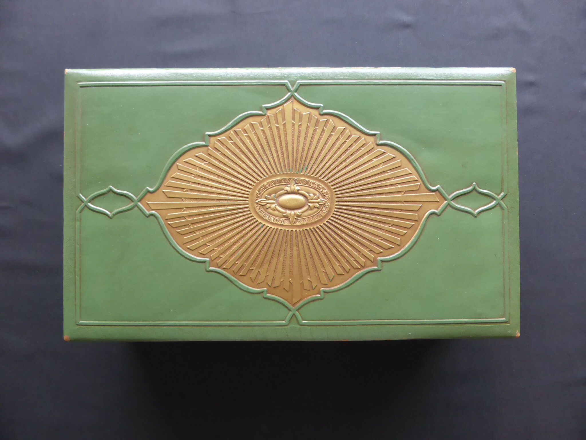 Vintage antique style box with interior mirror, barricini candies