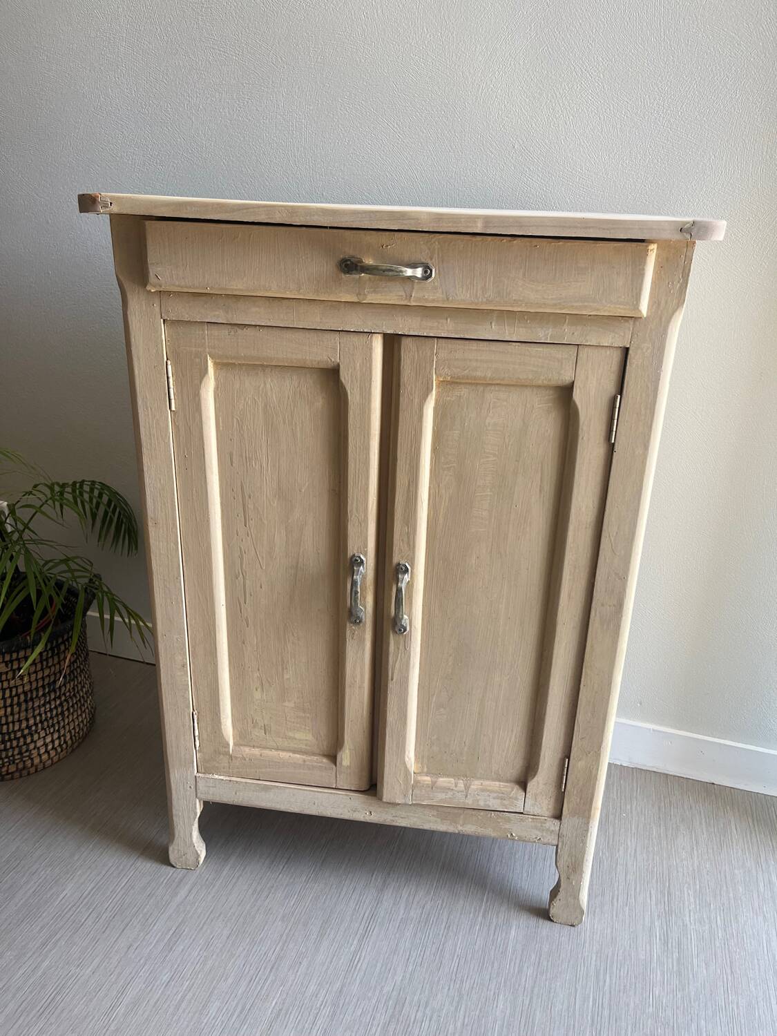Antique Parisian buffet/jam cupboard in patinated wood