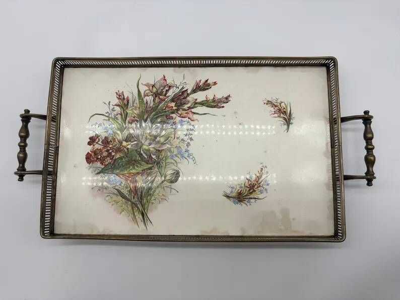 Service Plate WMF Jugendstil Art Nouveau Silver-Plated Galalithe Around 1905