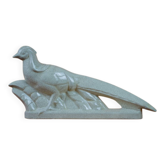 Art Deco pheasant in glazed earthenware by Louis Fontinelle - 1930s