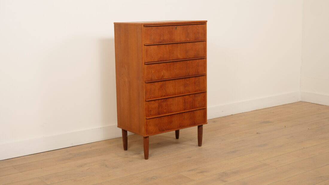 Vintage Danish chest of drawers | Teak | 6 drawers | 105 cm