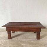 Low slatted stool