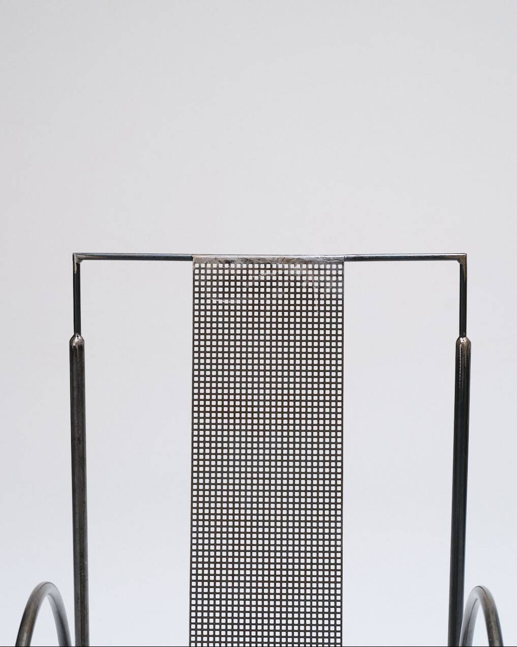 Metal armchair, anderl kammermeier, 1980s