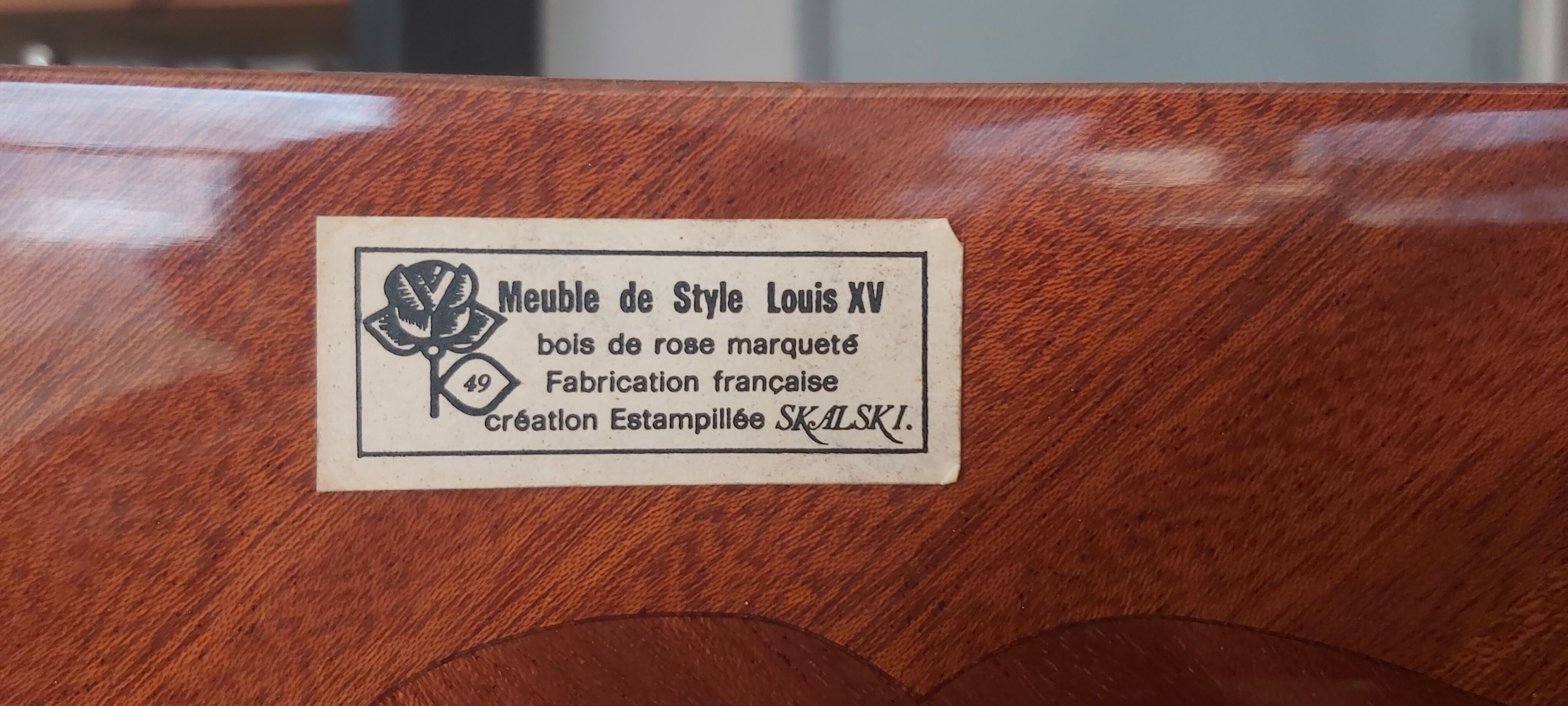 Wardrobe 3 door Louis XV style stamped Skalski