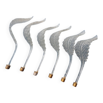 Murano glass leaves