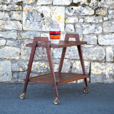 Vintage wooden serving trolley