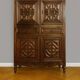 Eighteenth-century four-panel cabinet in solid walnut.