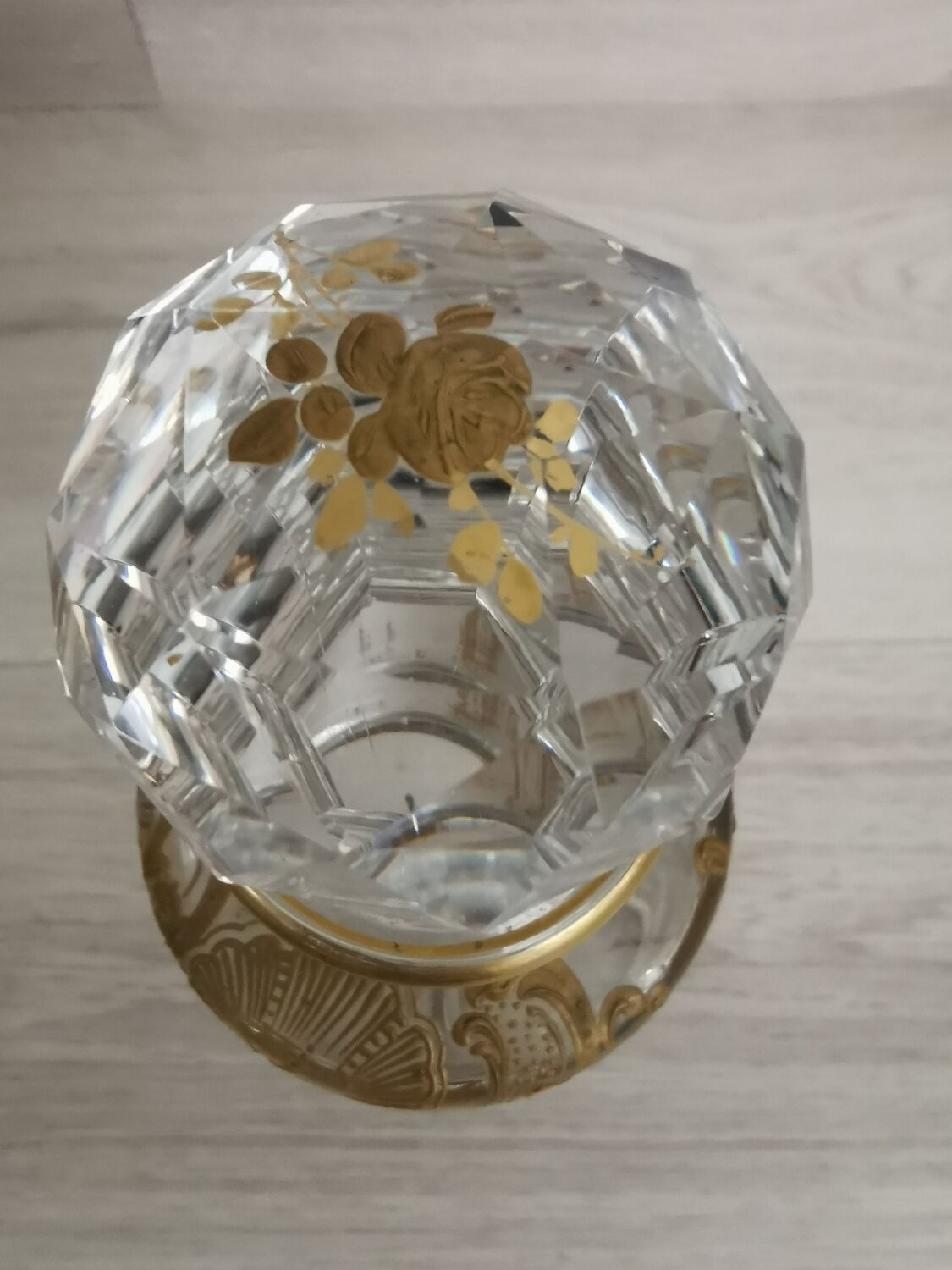 Art Deco decanter, hand-painted