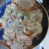 Pair of dishes in Satsuma Kyoto Kinkozan faience late nineteenth